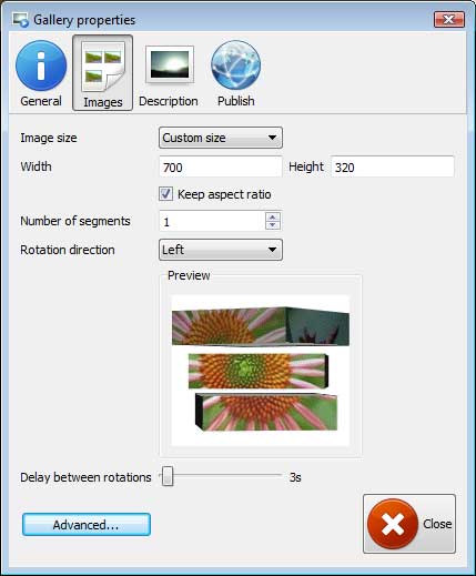 Properties window : loadmovie gallery en flash